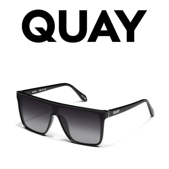 Quay Australia - Nightfall - Bestseller - Black Frame/ Smoke Polarized L… - Picture 2 of 9